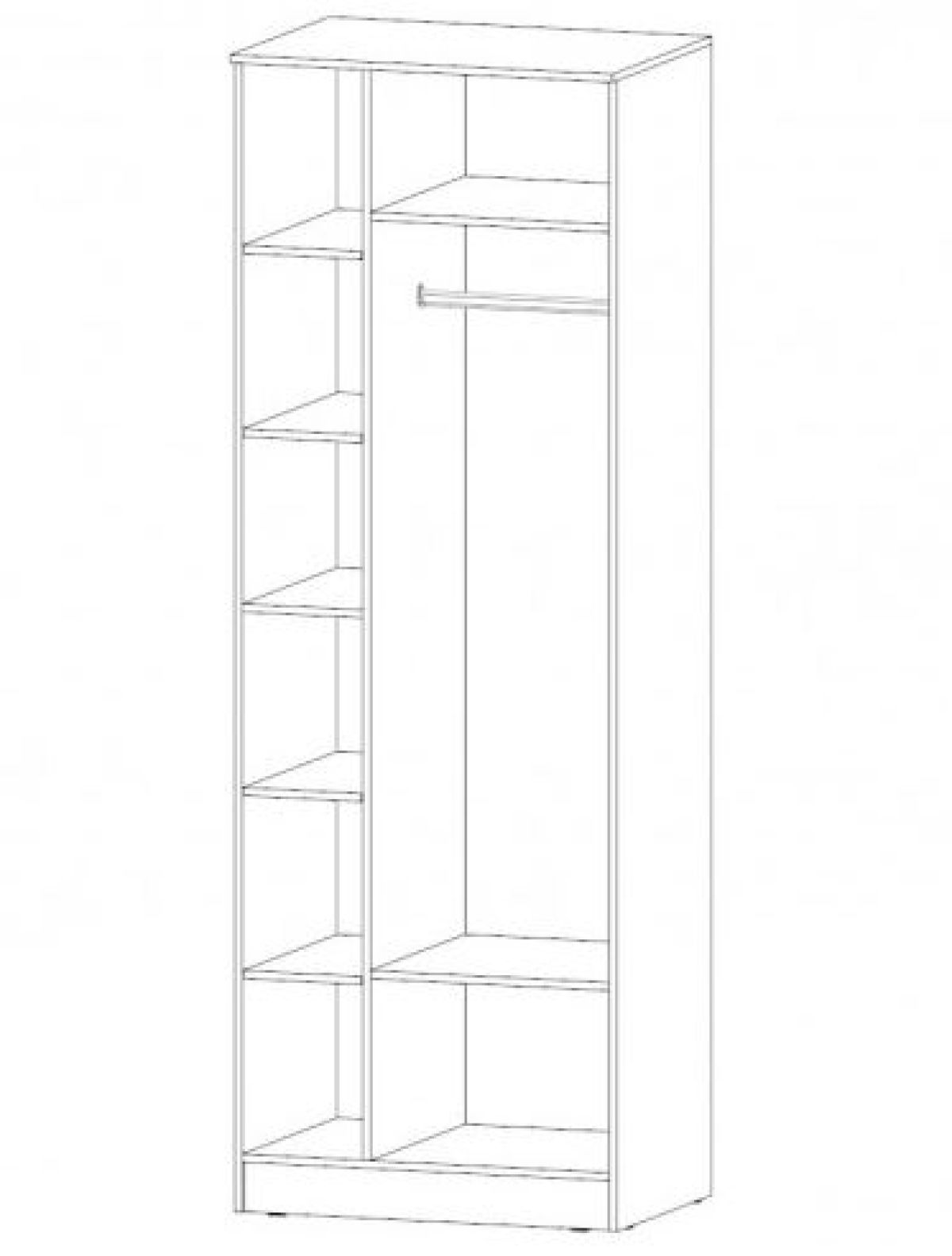 КОСТА-РИКА Шкаф 2-х створчатый (шимо темный/шимо светлый) | фото 2