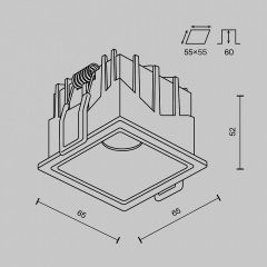 Встраиваемый светильник Maytoni Alfa LED DL043-01-10W4K-SQ-W-1 | фото 9